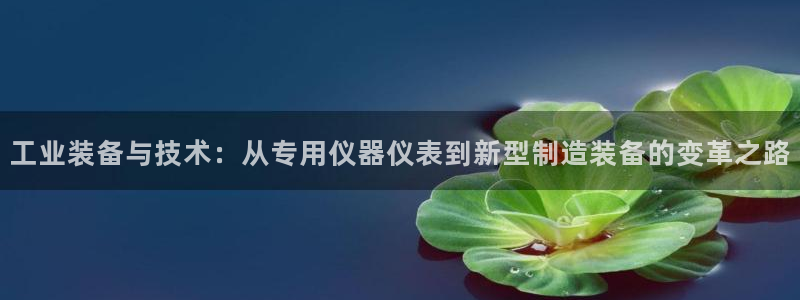 云顶线上赌博：工业装备与技术：从专用仪器仪表到新型制造装备的