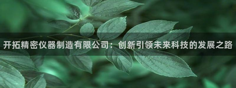 云顶国际前台电话号码：开拓精密仪器制造有限公司：创新引领未来
