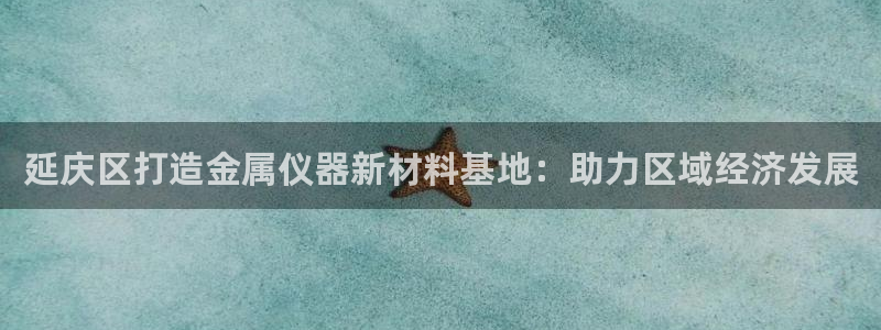 云顶国际服下载：延庆区打造金属仪器新材料基地：助力区域经济发