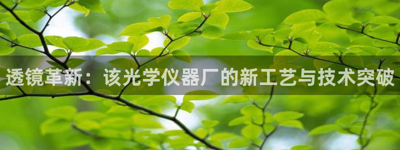 云顶国际集团官网首页入口：透镜革新：该光学仪器厂的新工艺与技
