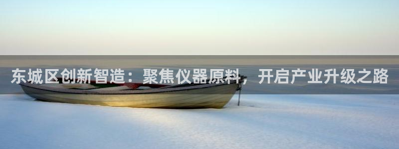 云顶官网唯一官方网站：东城区创新智造：聚焦仪器原料，开启产业
