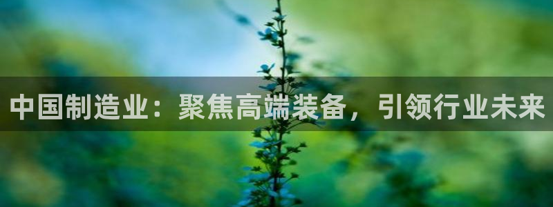 云顶国际服s9什么时候更新的：中国制造业：聚焦高端装备，引领