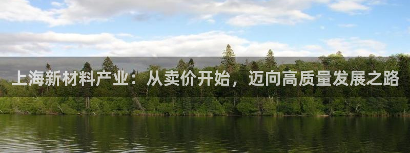 云顶国际在线购彩：上海新材料产业：从卖价开始，迈向高质量发展