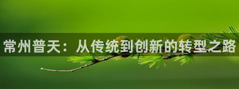 云顶国际提现让你拍身份证：常州普天：从传统到创新的转型之路