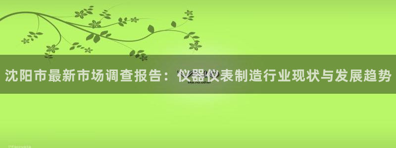 云顶国际APP：沈阳市最新市场调查报告：仪器仪表制造行业现状