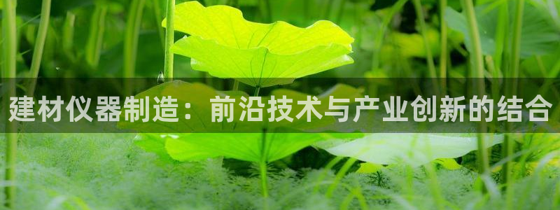 云顶国际部：建材仪器制造：前沿技术与产业创新的结合